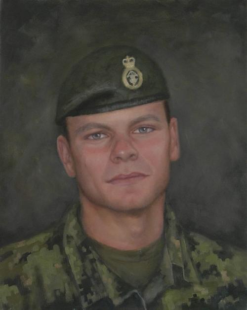 A portrait of Cpl. James Hayward Arnal by Cindy Revell, part of the Project Heroes project that is producing portraits of all soldiers killed in Afghanistan. for aldo santin story winnipeg free press