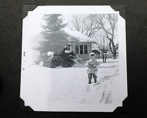 RUTH BONNEVILLE / WINNIPEG FREE PRESS

ENT - found family photos

Photo from inside  Laurie Lam's family album of Laurie, at age 2, outside in the snow with her favourite book.  


Laurie Lam found a long-forgotten photo album that belonged to Ingeborg's family at a second-hand store. The album contained childhood photos of Ingeborg growing up with her parents.  

The two have since become friends and have written about their experience in a piece that will be co-authored by them both. Since the two are around the same age they shared stories of growing up by comparing photos in their family albums. (Ingeborg Boyens feeding her cat and Laurie Lam holding a favourite book she loved, both loved playing in the snow). 

 Likely run late this week, or early next week.

July 20, 2021
