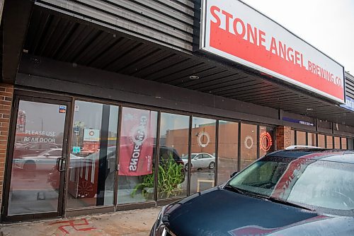 ALEX LUPUL / WINNIPEG FREE PRESS  

Graffiti is photographed outside of Stone Angel Brewing Co. in Winnipeg on Wednesday, July 21, 2021. The brewing company was vandalized overnight.