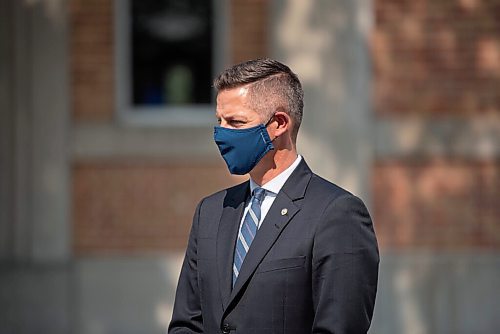 ALEX LUPUL / WINNIPEG FREE PRESS  

City of Winnipeg Mayor Brian Bowman is photographed at the North End Water Pollution Control Centre in Winnipeg during an infrastructure funding announcement on Thursday, July 22, 2021.