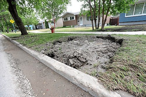 RUTH BONNEVILLE / WINNIPEG FREE PRESS

Local - Water Main break 

Photo of mud pit in front of 248 Wales Ave. In St. Vital which was the site of pooling water as water flowed  for days from a water main broke in area.  

See story.  

July 26, 2021
