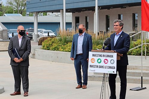 Grant Burr / Winnipeg Free Press
Central Services Minister Reg Helwer discusses the province's investment in Steinbach's Southeast Events Centre on Monday, July 26, 2021.