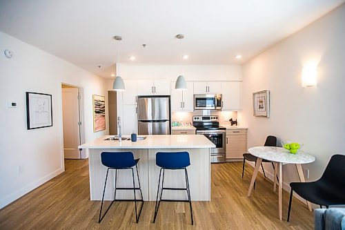 MIKAELA MACKENZIE / WINNIPEG FREE PRESS

The kitchen in a brand new demo suite in Stationside at Jubilee in Fort Rouge in Winnipeg on Wednesday, July 28, 2021. For Todd story.
Winnipeg Free Press 2021.