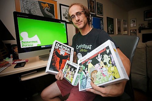 JOHN WOODS / WINNIPEG FREE PRESS
Jaremy Ediger, who created Paranormal Puzzles, has created the puzzle company after being laid off from his job during the pandemic is photographed Thursday, July 29, 2021. Ediger has used Kickstarter to launch his company

Reporter: Durrani