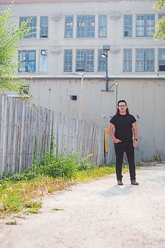 MIKAELA MACKENZIE / WINNIPEG FREE PRESS

Darian McKinney poses for a portrait on the site of the St. Boniface Industrial School (this would have been the location of the main building) in Winnipeg on Thursday, July 29, 2021. For Dylan story.
Winnipeg Free Press 2021.