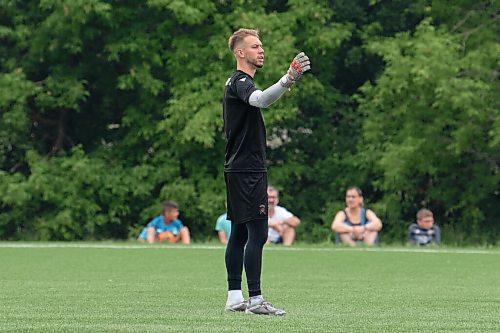 ALEX LUPUL / WINNIPEG FREE PRESS  

Valour FC goalkeeper Jonathan Sirois is photographed during practice at St. Vital Memorial Park in Winnipeg on Friday, July, 30, 2021.