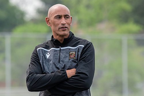 ALEX LUPUL / WINNIPEG FREE PRESS  

Valour FC assistant coach Damian Rocke is photographed during practice at St. Vital Memorial Park in Winnipeg on Friday, July, 30, 2021.