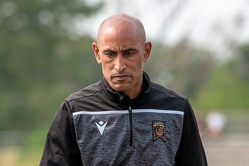 ALEX LUPUL / WINNIPEG FREE PRESS  

Valour FC assistant coach Damian Rocke is photographed during practice at St. Vital Memorial Park in Winnipeg on Friday, July, 30, 2021.