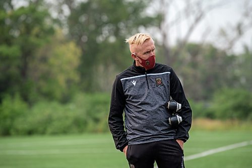 ALEX LUPUL / WINNIPEG FREE PRESS  

Valour FC head coach Robert Gale is photographed during practice at St. Vital Memorial Park in Winnipeg on Friday, July, 30, 2021.