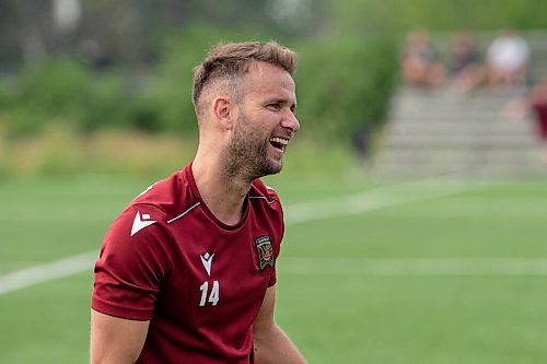 ALEX LUPUL / WINNIPEG FREE PRESS  

Valour FC defender Stefan
Cebara is photographed during practice at St. Vital Memorial Park in Winnipeg on Friday, July, 30, 2021.