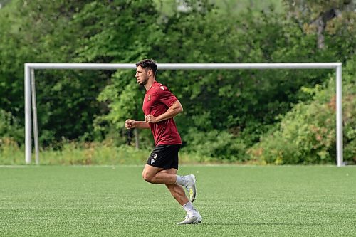 ALEX LUPUL / WINNIPEG FREE PRESS  

Valour FC attacker Austin Ricci is photographed during practice at St. Vital Memorial Park in Winnipeg on Friday, July, 30, 2021.