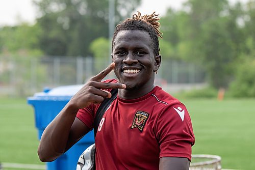 ALEX LUPUL / WINNIPEG FREE PRESS  

Valour FC attacker William Akio is photographed during practice at St. Vital Memorial Park in Winnipeg on Friday, July, 30, 2021.
