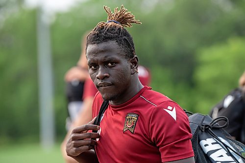 ALEX LUPUL / WINNIPEG FREE PRESS  

Valour FC attacker William Akio is photographed during practice at St. Vital Memorial Park in Winnipeg on Friday, July, 30, 2021.