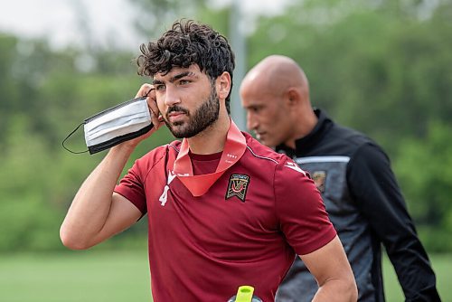 ALEX LUPUL / WINNIPEG FREE PRESS  

Valour FC defender Tony Mikhael is photographed during practice at St. Vital Memorial Park in Winnipeg on Friday, July, 30, 2021.