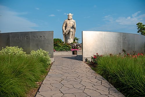 ALEX LUPUL / WINNIPEG FREE PRESS  

The Gimli Viking Statue and the newly renovated Viking Park are photographed on Friday, July, 30, 2021.