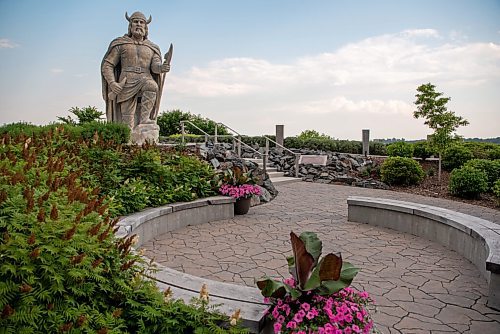 ALEX LUPUL / WINNIPEG FREE PRESS  

The Gimli Viking Statue and the newly renovated Viking Park are photographed on Friday, July, 30, 2021.