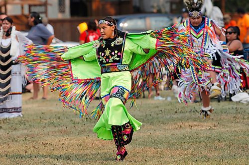 JOHN WOODS / WINNIPEG FREE PRESS
A dancer performs at an Every Child Matters pop-up powwow at Vimy Ridge Park Sunday, August 1, 2021. 

Reporter: Sellar
