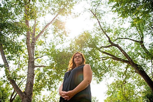 ALEX LUPUL / WINNIPEG FREE PRESS

Katherine Legrange, Volunteer Director 60s Scoop Legacy of Canada, poses for a portrait at a park near her Winnipeg home on Monday, August 2, 2021.