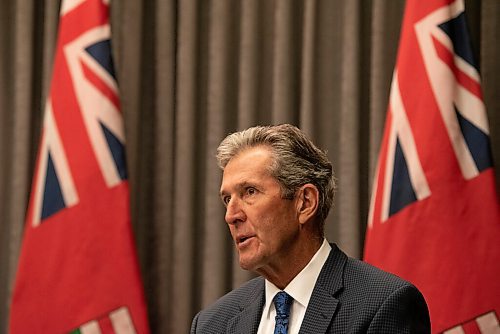 ALEX LUPUL / WINNIPEG FREE PRESS

Premier Brian Pallister is photographed during a press conference at the Legislative Building in Winnipeg on Tuesday, August 3, 2021. The premier announced looser restrictions for Manitobans.