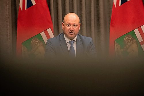 ALEX LUPUL / WINNIPEG FREE PRESS

Dr. Brent Roussin, chief provincial public health officer, is photographed during a press conference at the Legislative Building in Winnipeg on Tuesday, August 3, 2021, announcing looser COVID-19 restrictions for Manitobans.