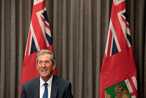 ALEX LUPUL / WINNIPEG FREE PRESS

Premier Brian Pallister is photographed during a press conference at the Legislative Building in Winnipeg on Tuesday, August 3, 2021. The premier announced looser restrictions for Manitobans.