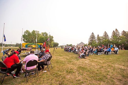 MIKAELA MACKENZIE / WINNIPEG FREE PRESS

A commemoration of the 150th anniversary of the making of Treaty No. 1 at the Lower Fort Garry National Historic Site on Tuesday, Aug. 3, 2021. For Gabrielle Piche story.
Winnipeg Free Press 2021.