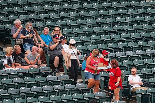 JOHN WOODS / WINNIPEG FREE PRESS
Fans at Winnipeg Goldeyes game against the Sioux City Explorers Tuesday, August 3, 2021. 

Reporter: SAwtzky