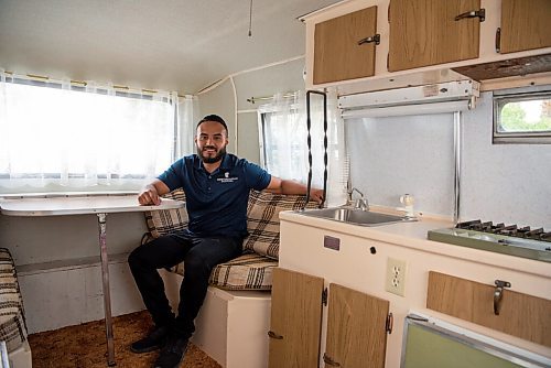 ALEX LUPUL / WINNIPEG FREE PRESS  

Jorge Torres poses for a photo inside of one of his Boler trailers, which will soon be renovated and available to rent, in Winnipeg on Wednesday, August 4, 2021.

Reporter: Ben Waldman