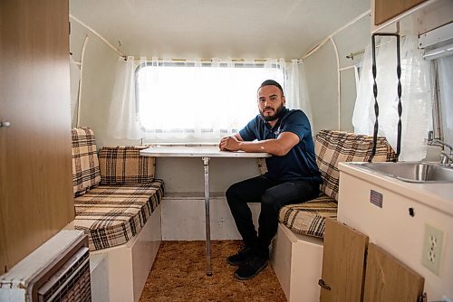 ALEX LUPUL / WINNIPEG FREE PRESS  

Jorge Torres poses for a photo inside of one of his Boler trailers, which will soon be renovated and available to rent, in Winnipeg on Wednesday, August 4, 2021.

Reporter: Ben Waldman