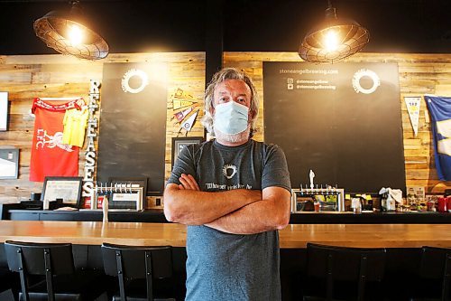 JOHN WOODS / WINNIPEG FREE PRESS
Paul Clerkin, co-owner of Stone Angel Brewing, is photographed Wednesday, August 4, 2021. Stone Angel Brewing is keeping the mask and vaccination status checks until the foreseeable future.

Reporter: Durrani