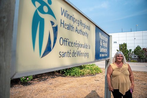 ALEX LUPUL / WINNIPEG FREE PRESS  

CUPE 204 President Debbie Boissonneault, poses for a portrait outside the WRHA Regional Distribution Facility on Friday, August 6, 2021.

Reporter: Katie May