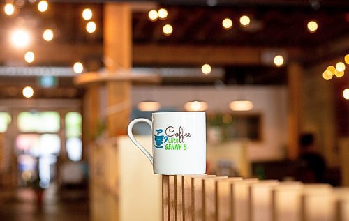 MIKE SUDOMA / WINNIPEG FREE PRESS
Genny Sacco-Baks coffee mug with the logo to her podcast, Coffe with Genny B.
A couple months ago she started a podcast called Coffee With Genny B, during which she visits with owners of Winnipeg coffee shops, roasting houses, etc. 

July 7, 2021