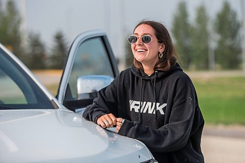 MIKAELA MACKENZIE / WINNIPEG FREE PRESS

Taylor Friesen speaks to the Free Press after crossing into Canada on the first day the border re-opened to fully vaccinated folks from the United States at Emerson on Monday, Aug. 9, 2021. For Gabby story.
Winnipeg Free Press 2021.