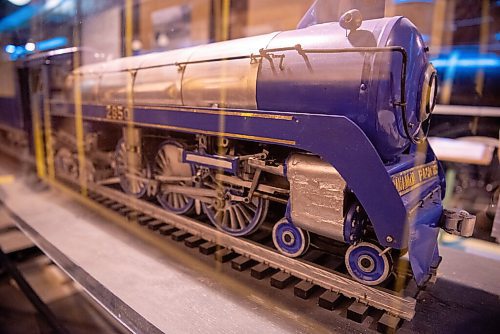 ALEX LUPUL / WINNIPEG FREE PRESS  

A scale model of a Royal Hudson locomotive, made by Joe Baron, is photographed at the Winnipeg Railway Museum on Monday, August 9, 2021.