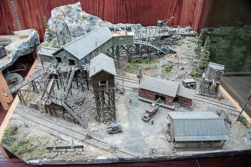ALEX LUPUL / WINNIPEG FREE PRESS  

Scale model buildings created by Jock Oliphant are photographed in the Winnipeg Railway Museum on Monday, August 9, 2021. The buildings were made from scratch in the 1960s.
