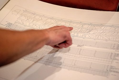 ALEX LUPUL / WINNIPEG FREE PRESS  

Rogers Pass engineering drawings are photographed in the Winnipeg Railway Museum on Monday, August 9, 2021.