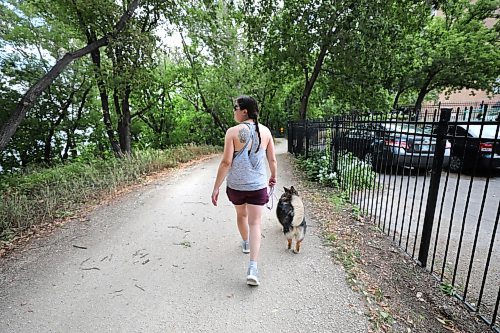 RUTH BONNEVILLE / WINNIPEG FREE PRESS

LOCAL -  River trail safety 

Elizabeth Bathie walks her dog Phoebe along the Red river on a trail that runs behind Osborne Street on Tuesday.  She was asked by a FP reporter on how she felt about the incidents of assaults that have taken place along the trail in recent weeks.  

See story. 

Aug 10th, 2021
