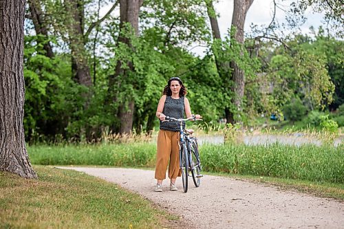 MIKAELA MACKENZIE / WINNIPEG FREE PRESS

Mel Marginet, cyclist and jogger who uses the path regularly, poses for a portrait on the river trail along Churchill Drive in Winnipeg on Tuesday, Aug. 10, 2021. For Erik story.
Winnipeg Free Press 2021.