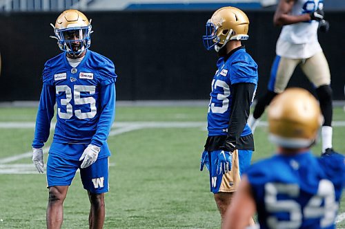 JOHN WOODS / WINNIPEG FREE PRESS
Winnipeg Blue Bombers Demerio Houston (35) at practice in Winnipeg Tuesday, August 10, 2021.