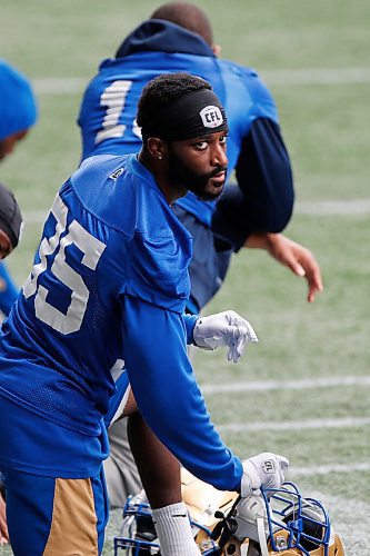 JOHN WOODS / WINNIPEG FREE PRESS
Winnipeg Blue Bombers Demerio Houston (35) at practice in Winnipeg Tuesday, August 10, 2021.