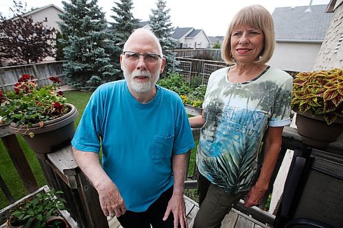 JOHN WOODS / WINNIPEG FREE PRESS
Gary and Valerie Firth are photographed at their home in Winnipeg Tuesday, August 10, 2021. The Firths are concerned about wait time in Winnipeg hospitals after Gary experienced waits of 20+ hours over three days at St Boniface Hospital. He was told to keep coming back over three days because there was no one there to treat him.
