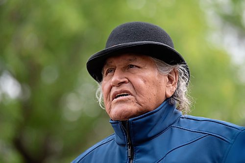 ALEX LUPUL / WINNIPEG FREE PRESS  

Wanbdi Wakita is photographed at a land blessing ceremony for the future home of the National Centre for Truth and Reconciliation in Winnipeg on Thursday, August 12, 2021.

Reporter: Cody Sellar