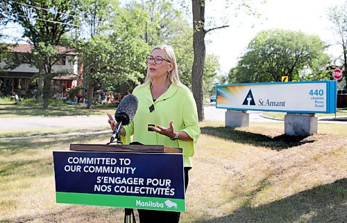 RUTH BONNEVILLE / WINNIPEG FREE PRESS

LOCAL - Squires

Families Minister Rochelle Squires, announces new funds for housing for families in need at a press conference on the front lawn of St. Amant Centre, Friday. 

John Leggat, president and CEO, St.Amant, spoke at press conference.  

Aug 13th, 2021
