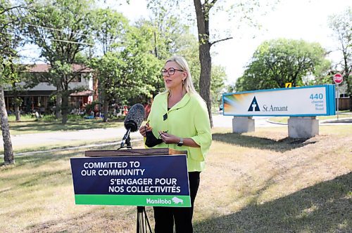 RUTH BONNEVILLE / WINNIPEG FREE PRESS

LOCAL - Squires

Families Minister Rochelle Squires, announces new funds for housing for families in need at a press conference on the front lawn of St. Amant Centre, Friday. 

John Leggat, president and CEO, St.Amant, spoke at press conference.  

Aug 13th, 2021
