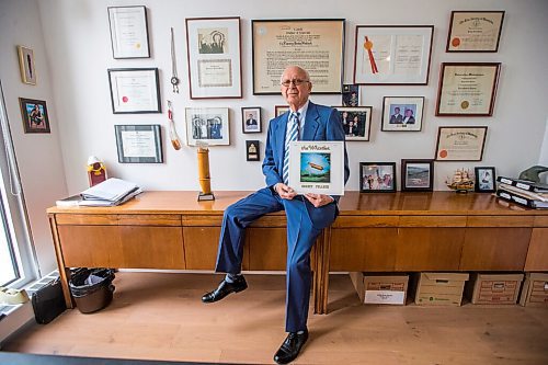 MIKAELA MACKENZIE / WINNIPEG FREE PRESS

Harvey Pollock, Winnipeg lawyer and former World Whistling Champion, poses for a portrait in his office in Winnipeg on Tuesday, Aug. 17, 2021. In the late 1970s, he recorded his one and only album, The Whistler, featuring radio hits alongside classical pieces. For Dave Sanderson story.
Winnipeg Free Press 2021.
