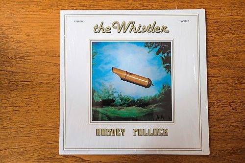 MIKAELA MACKENZIE / WINNIPEG FREE PRESS

Harvey Pollock's one and only album, The Whistler, in his office in Winnipeg on Tuesday, Aug. 17, 2021. For Dave Sanderson story.
Winnipeg Free Press 2021.