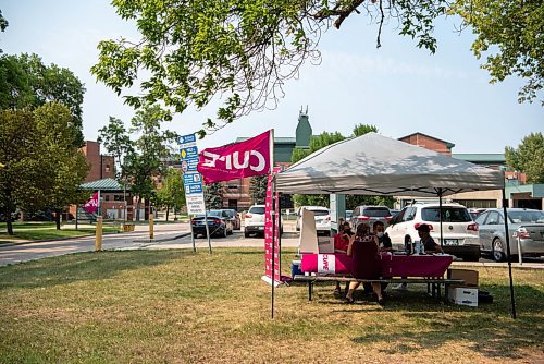 ALEX LUPUL / WINNIPEG FREE PRESS  

CUPE's voting booth tent is photographed on August 18, 2021. CUPE are holding a strike vote for healthcare support staff.