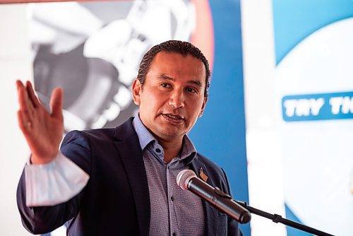 ALEX LUPUL / WINNIPEG FREE PRESS  

Wab Kinew is photographed during Manitoba Building Trades Institute's grand opening on August 18, 2021.