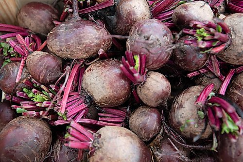ALEX LUPUL / WINNIPEG FREE PRESS  

Red beets are one of the vegetables offered as part of Fireweed's Veggie Van program on August 19, 2021. The program offers affordable local produce to those in lower income neighbourhoods.