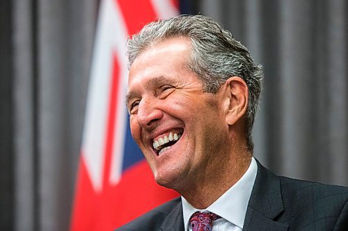 MIKAELA MACKENZIE / WINNIPEG FREE PRESS

Premier Brian Pallister speaks at a press conference at the Manitoba Legislative Building in Winnipeg on Tuesday, Aug. 24, 2021. For --- story.
Winnipeg Free Press 2021.